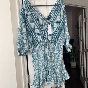 Vici Collection Blue/Green & White Sz Med